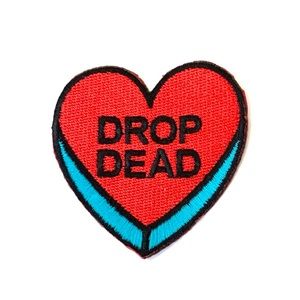 Heart patch iron on conversation Drop Dead diy